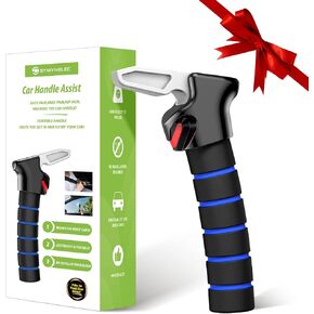 SYMYNELEC Car Door Handle for Elderly: Non-Slip Grip and Sturdy Assist Support - Fits Most Vehicles for Easy Getting in and Out of Car - Helpful for Seniors Handicapped Pregnant Women Children 2Packs