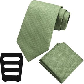 MantieQingway مجموعات ربطة عنق MantieQingway للرجال Necktie مع مربع الجيب وحامل الزفاف الرسمي تخرج السنة الجديدة