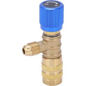 Refrigerant Charging Valve Brass Refrigerant Safety Adapter 14in Control Ball Valve for R22 R410 R134A R404