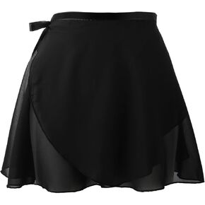 Lusofie Dance Skirts for Women with Elastic Ties Short Ballet Skirt Sheer Chiffon Adjustable Women's Ballet Wrap Skirt Adult in Kuwait