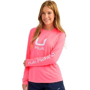 HUK Women's Icon Long Sleeve Fishing Shirt with Sun Protection