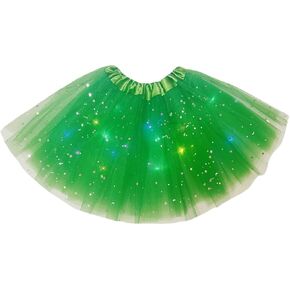 النساء يضيء توتو تنورة النجوم توهج توهج الطبقات الباليه LED TULLE تنانير لزيار هالوين حفلة