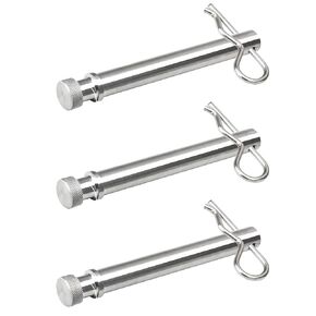 TS35010 Hitch PIN لـ B & W ، 2 "& 2.5" مقطورة مستقبلات Hitch Tow and STOW ، دبوس استبدال الفولاذ المقاوم للصدأ ومقطع (3 عبوات)