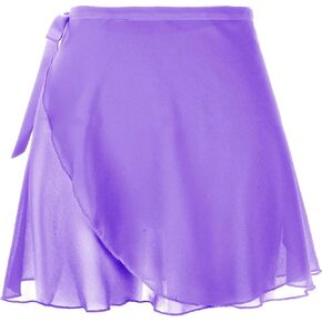 Lusofie Dance Skirts for Women with Elastic Ties Short Ballet Skirt Sheer Chiffon Adjustable Women's Ballet Wrap Skirt Adult