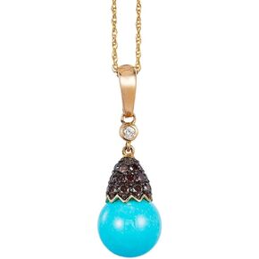 Le Vian Vanilla Diamond Chocolate Diamond Diamond Fricquoise Necklace for Women I 14K MODERY GOLD NETLACE لها (H-I/BROWN ، SI2-SI3 ، 0.34 CTTW)