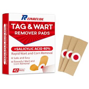 Maximum Strength Wart Corn Remover Pads for Feet and Toes, 40% Salicylic Acid Extra Strength Treatment Foot Corn Removal Bandages for Kids Adults, All-Day Pain Relief, 42 Pack