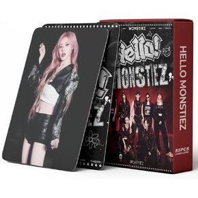 Babymonster Photo Cards 55pcs BABYMONSTER Album Fanclub Hello MONSTIEZ Merch Kpop LOMO Cards