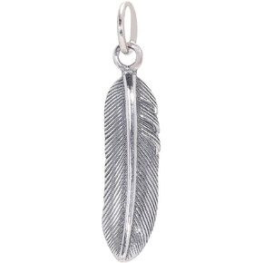 925 Sterling Silver Simple Retro Feather Pendant Leaf Shaped Women Men Fashion Delicate Dainty Jewelry