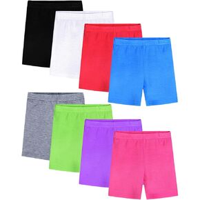 BOOPH Girls Bike Shorts Kids Dance Cartwheel Shorts Under Dress for Toddler Girl 2-10 Years 6/8 Pack