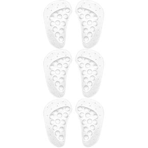 3 Pairs Arch Support Shoe Insoles for Flat Feet, Gel Arch Inserts for Plantar Fasciitis, Adhesive Arch Pad for Relieve Pressure and Feet Pain, Reusable Arch Inserts for Foot Pain Relief