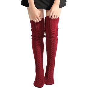 Thigh High Socks - Over Knee High Socks for Women Warm Thick Tall Thigh High Stockings, Extra Long Winter Leg Warmers