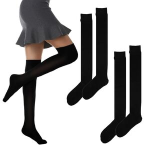 Women's Thigh High Socks Soft Cotton Over the Knee Socks Leg Warmers Stockings for Women Girls