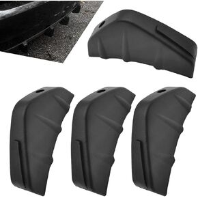 4 PCS Car Lower Bumper Lip Diffuser, 4.9" x 2.5" Spoiler Fin Protector, Vehicle Rear Splitter Lip Wing, Universal for Most Cars (Red & Black)