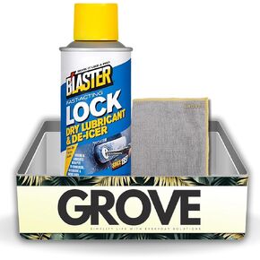 Grove Blaster Lock Clatricant و De -icer رذاذ 3 أوقية مع قطعة قماش من الألياف الدقيقة - مواد تشحيم جافة سريعة المفعول إلى أقفال عطل الحرة - مثالية للتطبيقات التجارية والتجارية والبحرية - (عنصران)