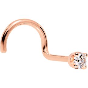 جسم حلوى 14K رنين الذهب الصلب أنف الأزرار - 2 مم مختبر الماس المزرعة التي أنشأتها MasterJeweler - الجانب الأيمن خاتم الأنف 18 مقياس 20 مقياسًا للحلقة الذهب الحقيقية للمجوهرات للنساء والرجال