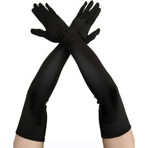 22 inches Long Opera Party Gloves for Women 1920s 20s Satin Gloves Costumes
