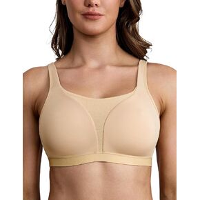 ZeroBound Women's Sports Bra Non Padded Wirefree Full Coverage Workout Bra High-Impact