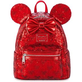 Theme Park Merchandise DParks Lounge LF Mini Backpack Red Sequin Minnie Mickey Icons