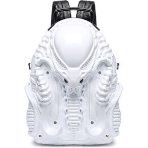 Men 3D Xenomorph Shaped Backpack Y2K Punk Cool Predalien Handbag Women PVC Unique Novelty Alien Purse