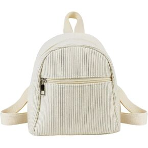Corduroy Small Backpack, Stylish Mini Backpack Purse Small Backpacks for Women, Cute Backpack for Travel, Shopping (black)
