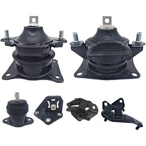 مجموعة حوامل محرك المحرك - متوافقة مع 1997-2001 Acura Integra، 1992-2000 Honda Civic 1993-1997 Honda Civic del Sol 1997-2001 Honda CR-V 1.5L 1.6L 1.8L 2.0L، استبدال # A6502 A6520، مجموعة من 2
