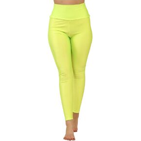 Loxdonz Women's Shiny Leggings High Waist Neon Leggings Disco Pants Yoga Sports Legging Tights