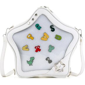 حقيبة ITA على شكل نجمة ، حقيبة ظهر نجم PIN PU PUT TEALTHETION Y2K Crossbody Presh ، Displag ITA Display (أصفر)