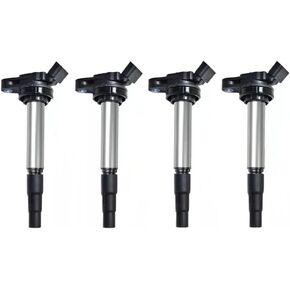 Set of 4 Ignition Coil Pack UF596 C1714 90919-02252 Compatible with Toyota Corolla Matrix Prius V Lexus CT200h Pontiac Vibe Scion xD 4L 1.8L 2.4L