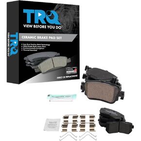 TRQ Brake Pads Ceramic Compatible with 2016-2017 Hyundai Sonata 2017-2018 Kia Optima