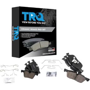 TRQ Brake Pads Ceramic Compatible with 2018-2019 Jaguar E-Pace 2017-2019 F-Pace 2017-2020 XE XF 2015-2019 Land Rover Discovery Sport 2016-2019 Range Rover Evoque 2018-2020 Range Rover Velar