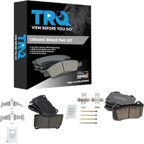 TRQ Brake Pads Ceramic Compatible with 2004-2007 Cadillac CTS 2006-2009 STS 2017 Chevrolet Camaro