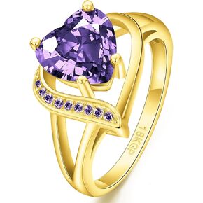خواتم الخطوبة للنساء AAA+ HEART CHIPIC ZIRCONIA وعد بوعد لزواجها للنساء الهدايا الرومانسية للأم ، الزوجة ، الحجم 5-9
