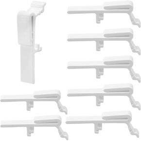 8 Pcs Vertical Blind Clips, Vertical Blinds Replacement Parts Valance Clips, Blind Valance Clips, Clips for Blinds Header 1.5 Inch, Blind Dust Cover Valance Clip (White)