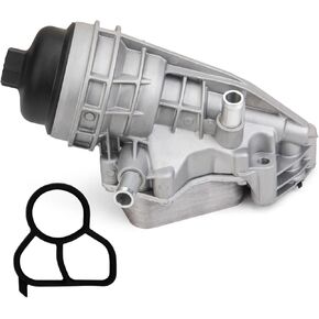 MITZONE Upgrade Aluminium Oil Cooler Filter Housing Assembly Compatible with 2015-2021 Mercedes Benz A220 A35 AMG CLA250 CLA35 AMG GLA250 GLB250