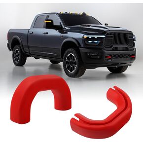 أغطية السطح الأمامية لذاكرة RAM 2500/3500 2019-2025 ، غطاء Hitch Care Care Tow Hooks متوافقة مع RAM 2500/3500 Accessories 2019-2025 (Red)