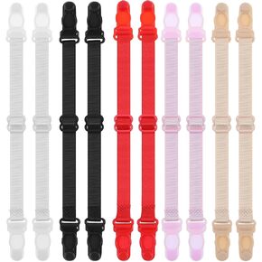 Racer Back Bra Clips, 5 Pairs of Adjustable Women's Non-Slip Elastic Bra Strap Holder, Suitable for Comfortable Support and Racer Back Concealment