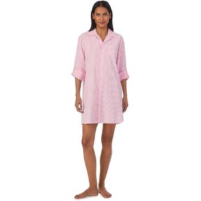 Lauren Ralph Lauren Women's Long Sleeve Roll Tab His Shirt Sleepshirt