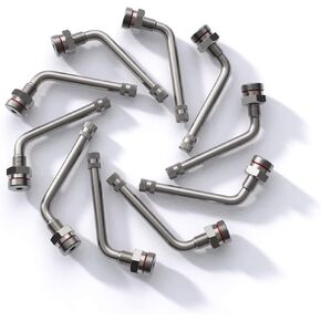 CKAuto TR545D 60 Degree Bend Clamp-in Valve Stems (10 Pack)
