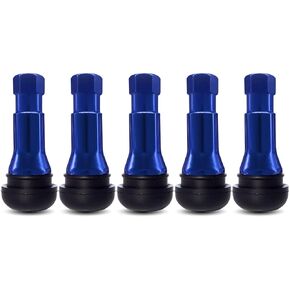 5pcs TR413 AC سيقان صمام إطارات السيارة ، جذع صمام الإطارات من المطاط مع غطاء الأكمام الكروم ، 11.5 مم 0.453 'حافة الثقوب الصمامات الإطارات بدون أنابيب ، إكسسوارات مركبة عالمية (فضية)