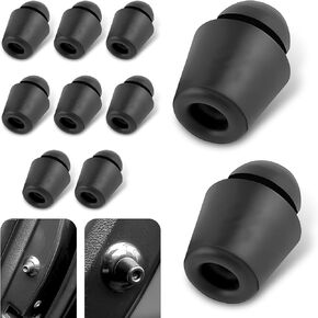 Pack-10 Car 0.73" x 0.54" Hood Trunk Shock Absorber, Perfect Fit Replacement 8219128010, Door Bumper Rubber Buffer Noise Reduction Protection Block, Universal for Cars Accessories (Black)