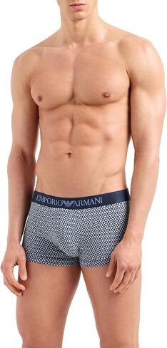 Emporio Armani Men's Classic Pattern Mix 2-Pack Trunk in Kuwait