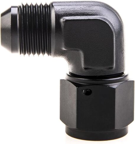 8AN Female to 8AN Male Flare 90 Degree Swivel Hose Fitting Adapter Aluminium Anodized Black 2Pcs in Saudi Arabia