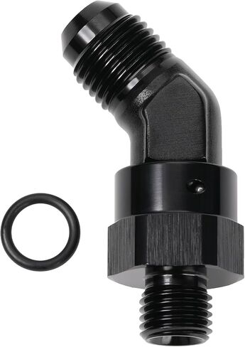8AN Male Flare to 8AN -8 ORB O-ring Boss 90 Degree Swivel Fitting Adapter Aluminum Black in Saudi Arabia