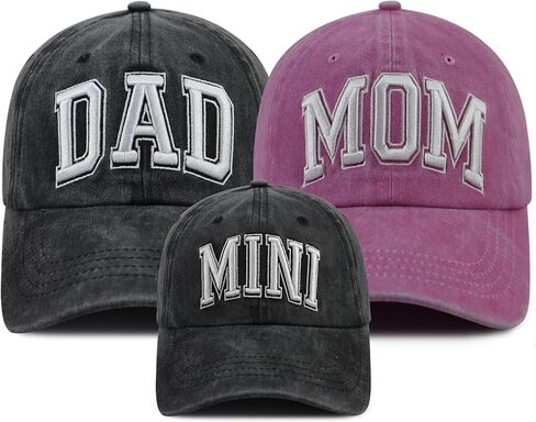 Funny Dad Mom Mini Matching Family Hat, Adjustable Embroidered Parent-Child Baseball Cap in Kuwait