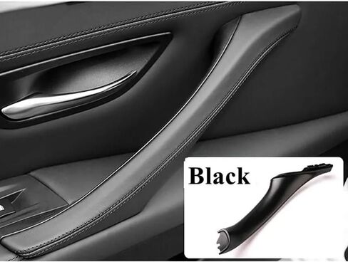 7PCS Door Handle for BMW 5 Series F10 F11 Driver Side Front Left Armrest Window Lift Switch Passenger Door Cover Inside Pull Handle Replacement for BMW 520 523 525 528 535 (Black) in Saudi Arabia