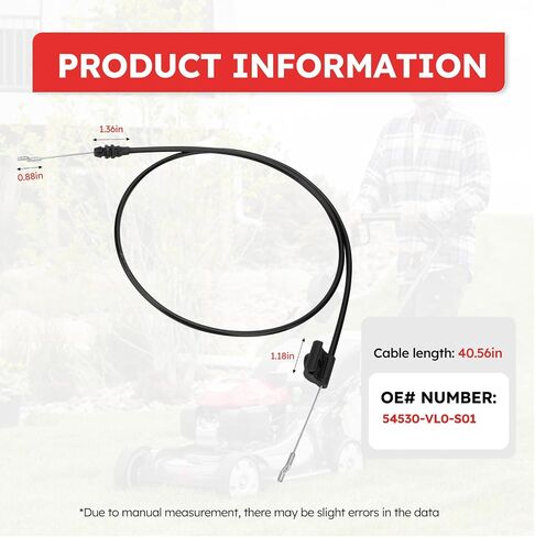 54530-VL0-S01 Lawn Mower Brake Cable for Honda HRR216 and HRX217 Replace# 54530VL0S01 (54530-VL0-S01) in Saudi Arabia