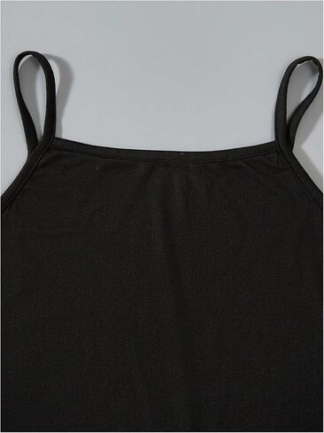 Milumia Girl's 3 Piece Cami Top Spaghetti Straps Solid Slim Tops Nature Duts in Saudi Arabia