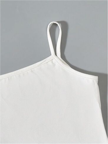 Milumia Girl's 3 Piece Cami Top Spaghetti Straps Solid Slim Tops Nature Duts in Saudi Arabia