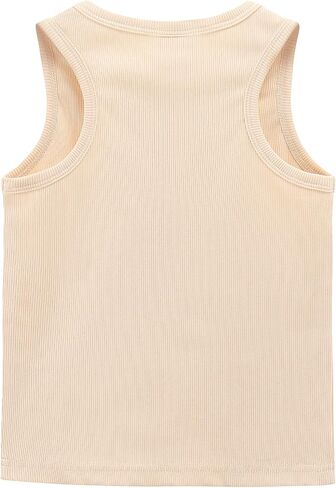 Noomelfish Girls Ribbed Racerback Tank Tops Cotton Cute Basic Dance Sleeveless Shirts (4-12 Years) in Saudi Arabia