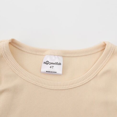 Noomelfish Girls Ribbed Racerback Tank Tops Cotton Cute Basic Dance Sleeveless Shirts (4-12 Years) in Saudi Arabia